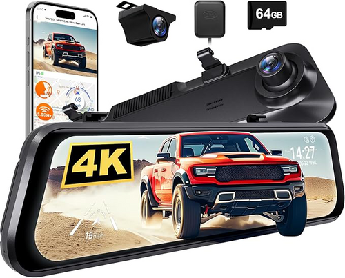 JKHXUQ 4K Menetrögzítő Kamera Tükör